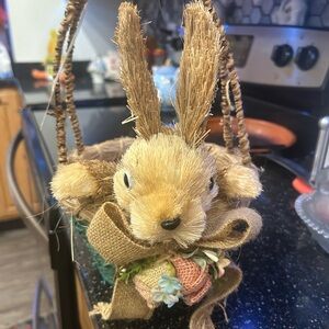 Charming Tan Bunny Basket